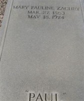 Mary Pauline Zachry Mary Pauline Zachry