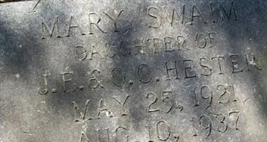 Mary Swaim Hester Mary Swaim Hester
