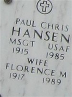 Master Sergeant Paul Chris Hansen Master Sergeant Paul Chris Hansen