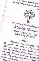 Mathias "Matt" Hermans Mathias "Matt" Hermans