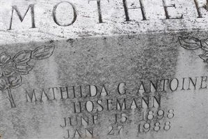 Mathilda G. Antoine Hosemann Mathilda G. Antoine Hosemann