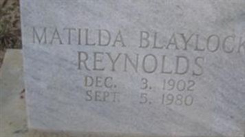 Matilda Blaylock Reynolds Matilda Blaylock Reynolds