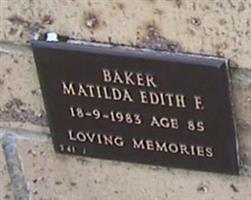 Matilda Edith Florence Bailey Baker