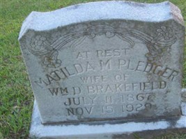 Matilda M Pledger Brakefield Matilda M Pledger Brakefield