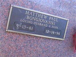 Matthew Paul Bongiovanni Matthew Paul Bongiovanni