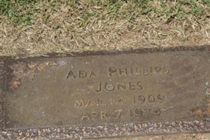 Mattie Ada Phillips Jones Mattie Ada Phillips Jones