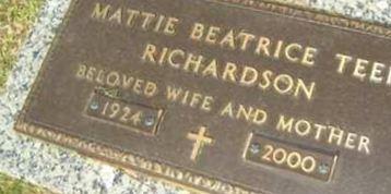 Mattie Beatrice Teer Richardson