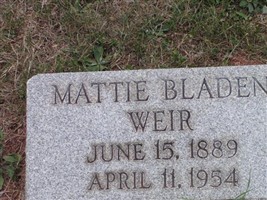 Mattie Bladen Weir