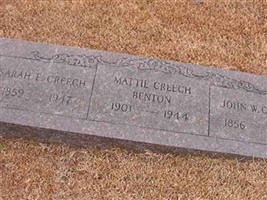 Mattie Creech Benton Mattie Creech Benton