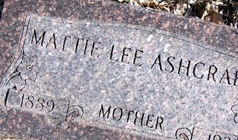 Mattie Lee Ashcraft Mattie Lee Ashcraft