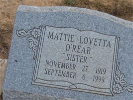 Mattie Lovetta O'Rear Mattie Lovetta O'Rear