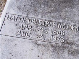 Mattie Ogletree Welden Mattie Ogletree Welden