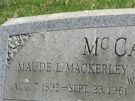 Maude L Mackerley McCarrick