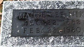Maude Lee Nix Maude Lee Nix