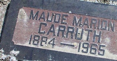 Maude Marion Carruth Maude Marion Carruth