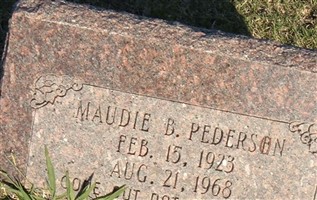 Maudie B. Pedersen Maudie B. Pedersen