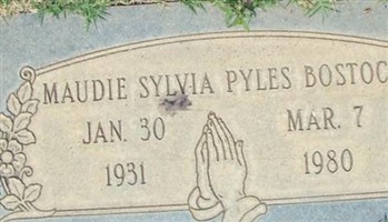 Maudie Silvia Pyles Bostock Maudie Silvia Pyles Bostock