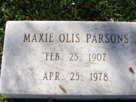 Maxie Olis Parsons Maxie Olis Parsons