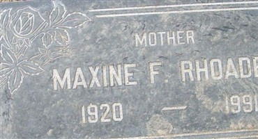 Maxine Faye Rhoades Maxine Faye Rhoades