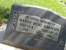 Maxine Hunt Simonson Maxine Hunt Simonson