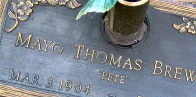 Mayo Thomas "Pete" Brewer