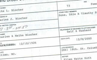 Melba L Roth Blocher Melba L Roth Blocher