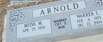 Melva M. (Unknown) Arnold Melva M. (Unknown) Arnold