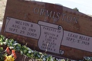 Melvin B Ormiston Melvin B Ormiston