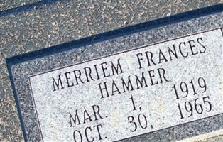 Merriem Frances Hammer
