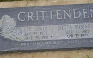 Metta Robinson Crittenden Metta Robinson Crittenden