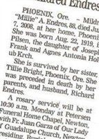Mildred A. Endres Mildred A. Endres