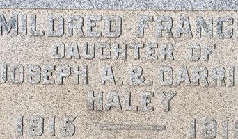 Mildred Frances Haley Haley Mildred Frances Haley Haley