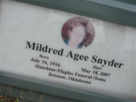 Mildred L. Agee Snyder Mildred L. Agee Snyder