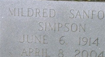 Mildred Sanford Simpson Mildred Sanford Simpson