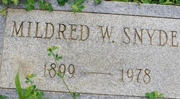 Mildred W. Snyder Mildred W. Snyder