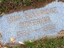 Mina Beveridge Pickering Mina Beveridge Pickering
