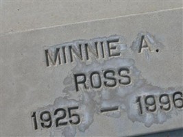 Minnie A Ross Minnie A Ross