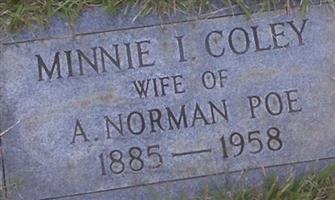 Minnie I Coley Poe