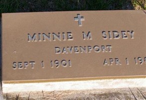 Minnie M Davenport Sidey Minnie M Davenport Sidey