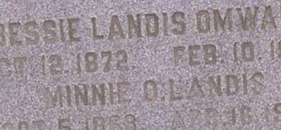 Minnie O. Landis Minnie O. Landis