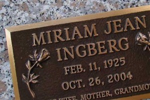 Miriam Jean Ingberg Miriam Jean Ingberg