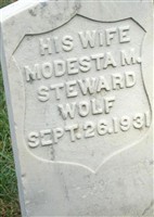 Modesta M. Steward Wolf Modesta M. Steward Wolf