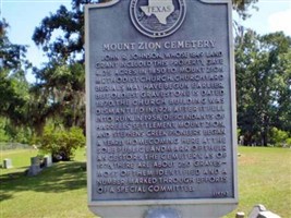 Mount Zion Cemetery Mount Zion Cemetery