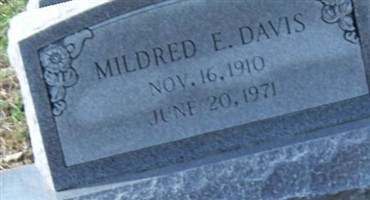 Mrs Mildred E Davis Mrs Mildred E Davis