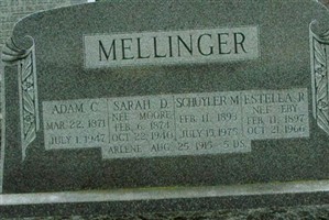 Mrs Sarah D. Moore Mellinger Mrs Sarah D. Moore Mellinger