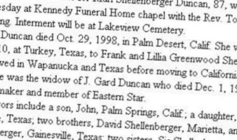 Murl Shellenberger Duncan Murl Shellenberger Duncan