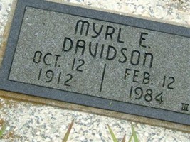 Myrl E Davidson