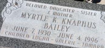 Myrtle Cathleen Knaphus Bailey Myrtle Cathleen Knaphus Bailey