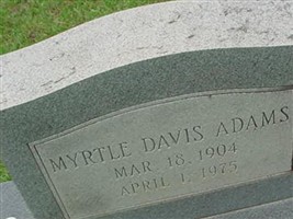 Myrtle Davis Adams Myrtle Davis Adams