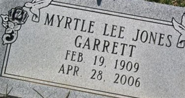 Myrtle Lee Jones Garrett Myrtle Lee Jones Garrett